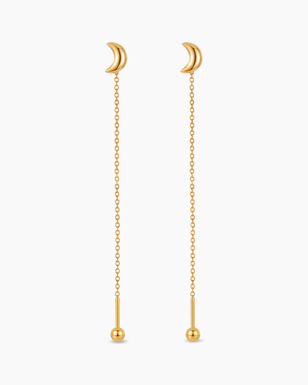 Boho Luxe Mini Charm Threader Waterproof Gold Earrings