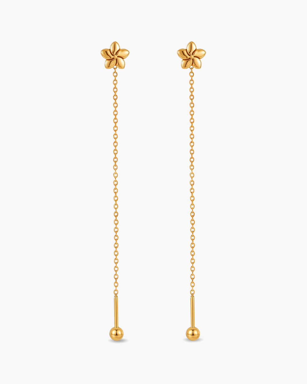 Boho Luxe Mini Charm Threader Waterproof Gold Earrings