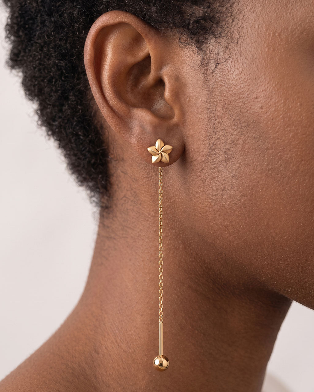 Boho Luxe Mini Charm Threader Waterproof Gold Earrings