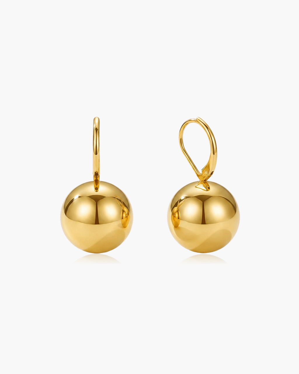 Celestial Hollow Sphere Drop Waterproof Gold Earrings