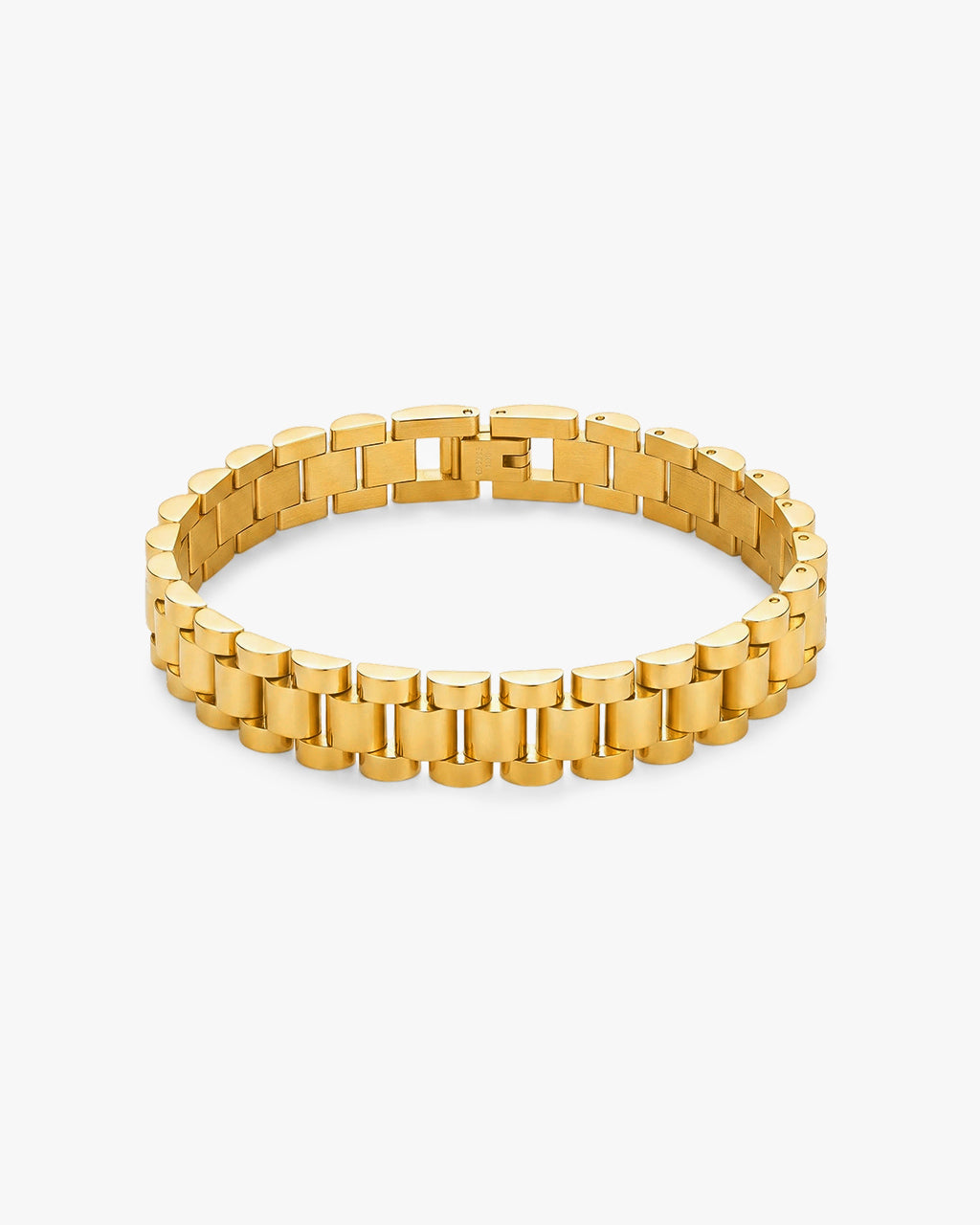 Chunky Watch Band Statement Waterproof Gold Bracelet