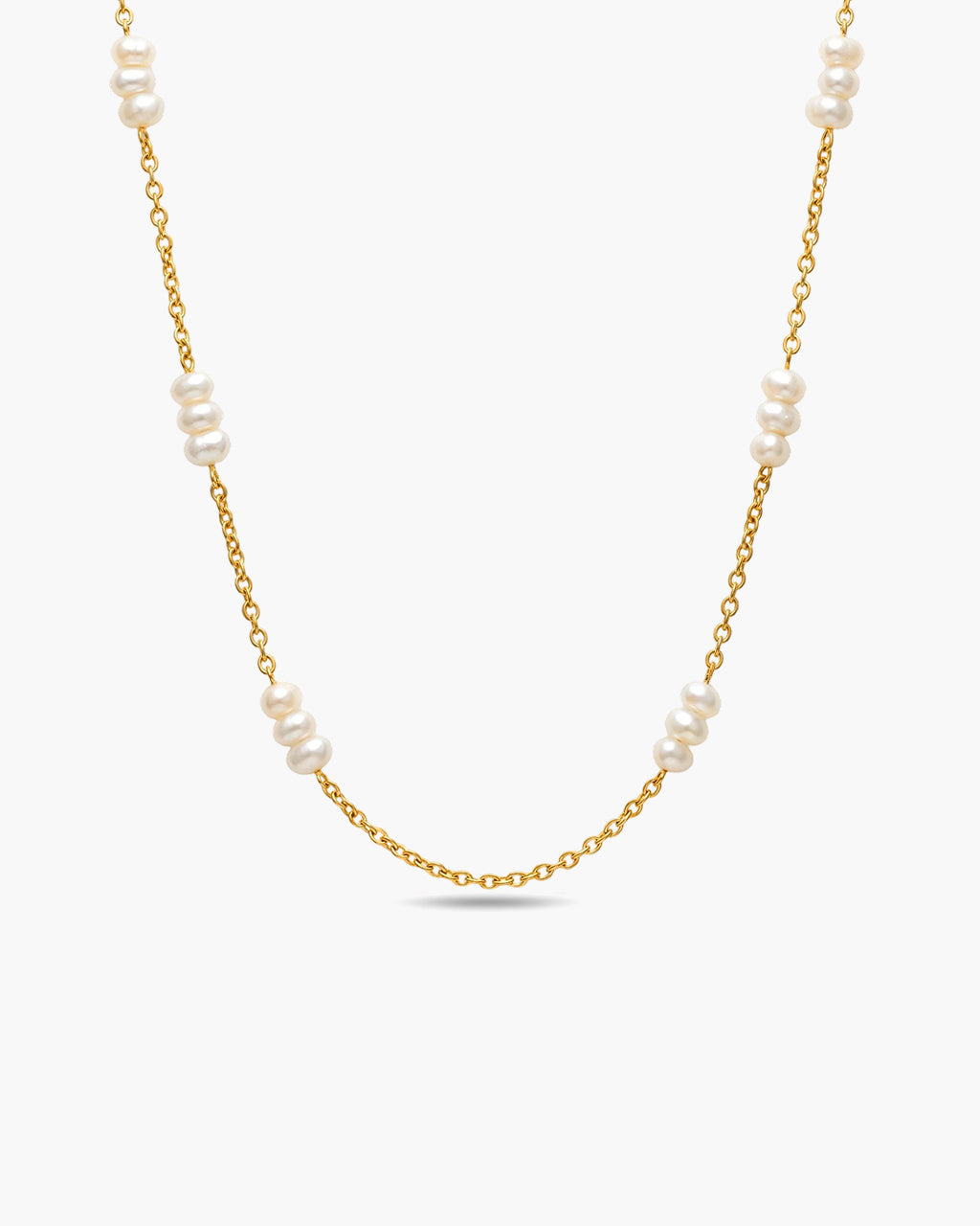 Dainty Freshwater Pearl Bar Waterproof Gold Necklace