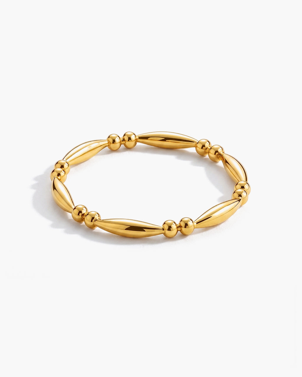 Dainty Marquise Beaded Stacking Waterproof Gold Ring