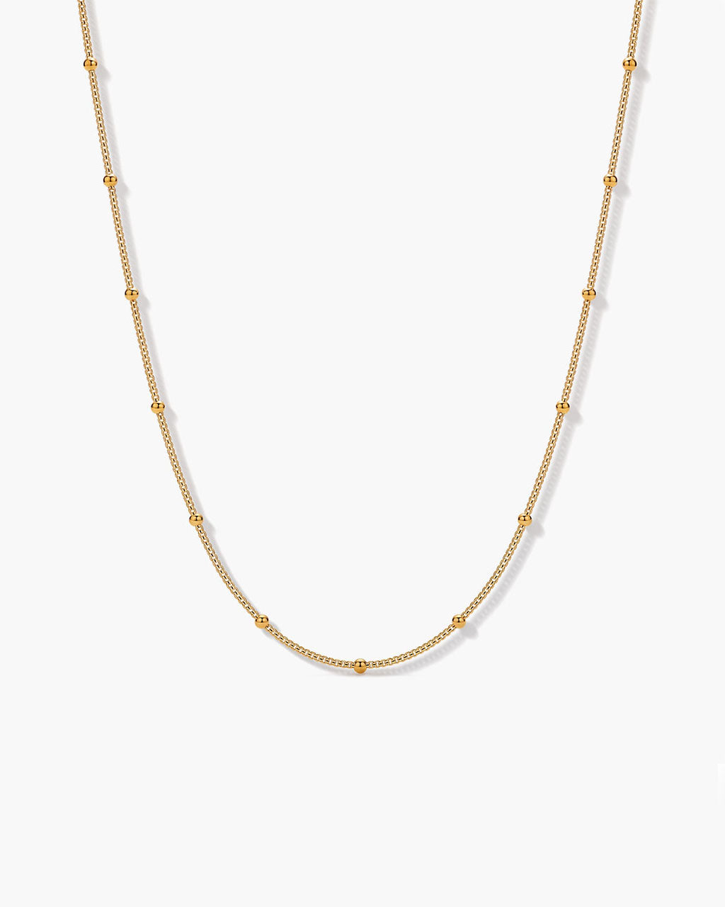 Delicate Satellite Chain Waterproof Gold Necklace