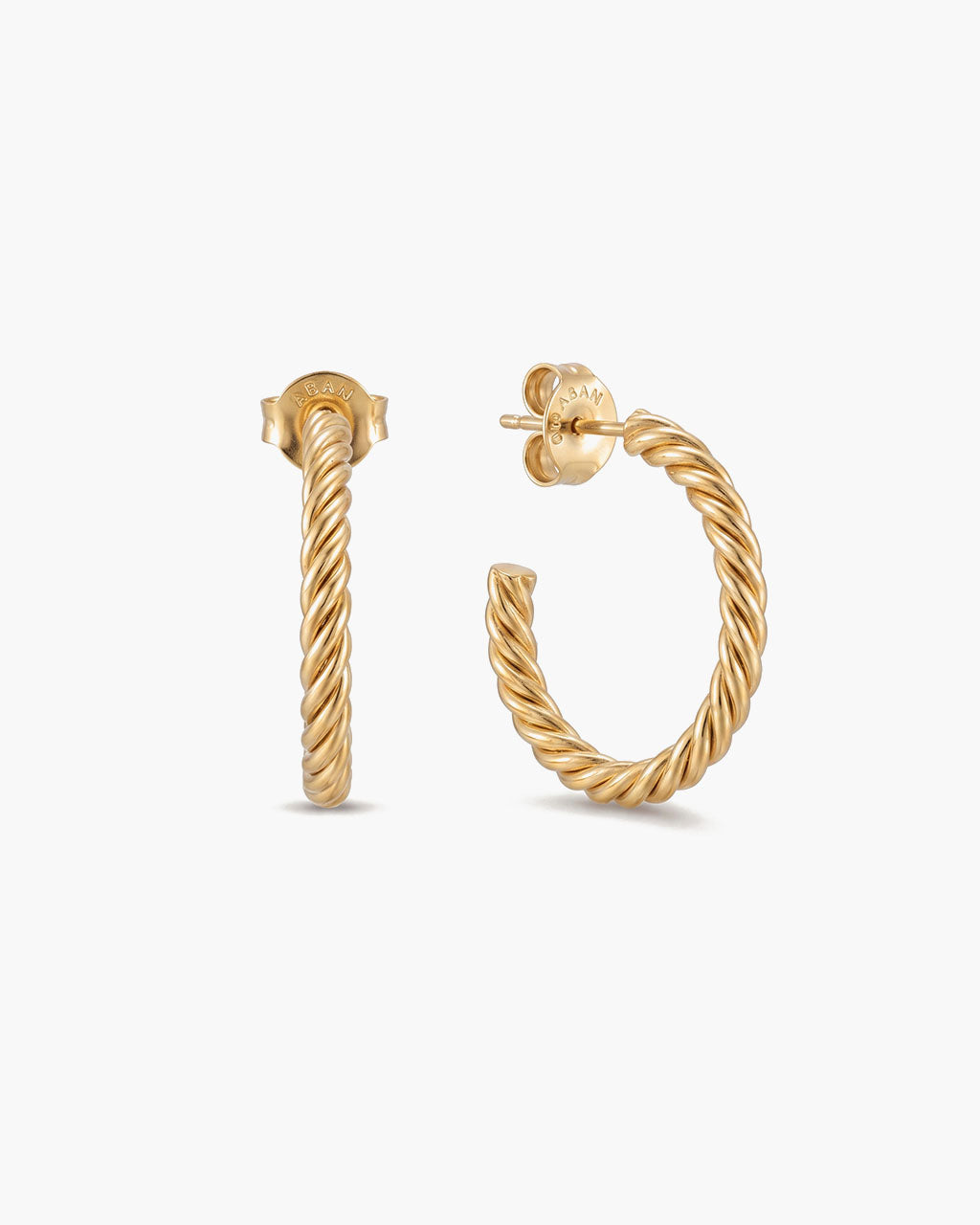 Effortless Twisted C Stud Waterproof Gold Earrings