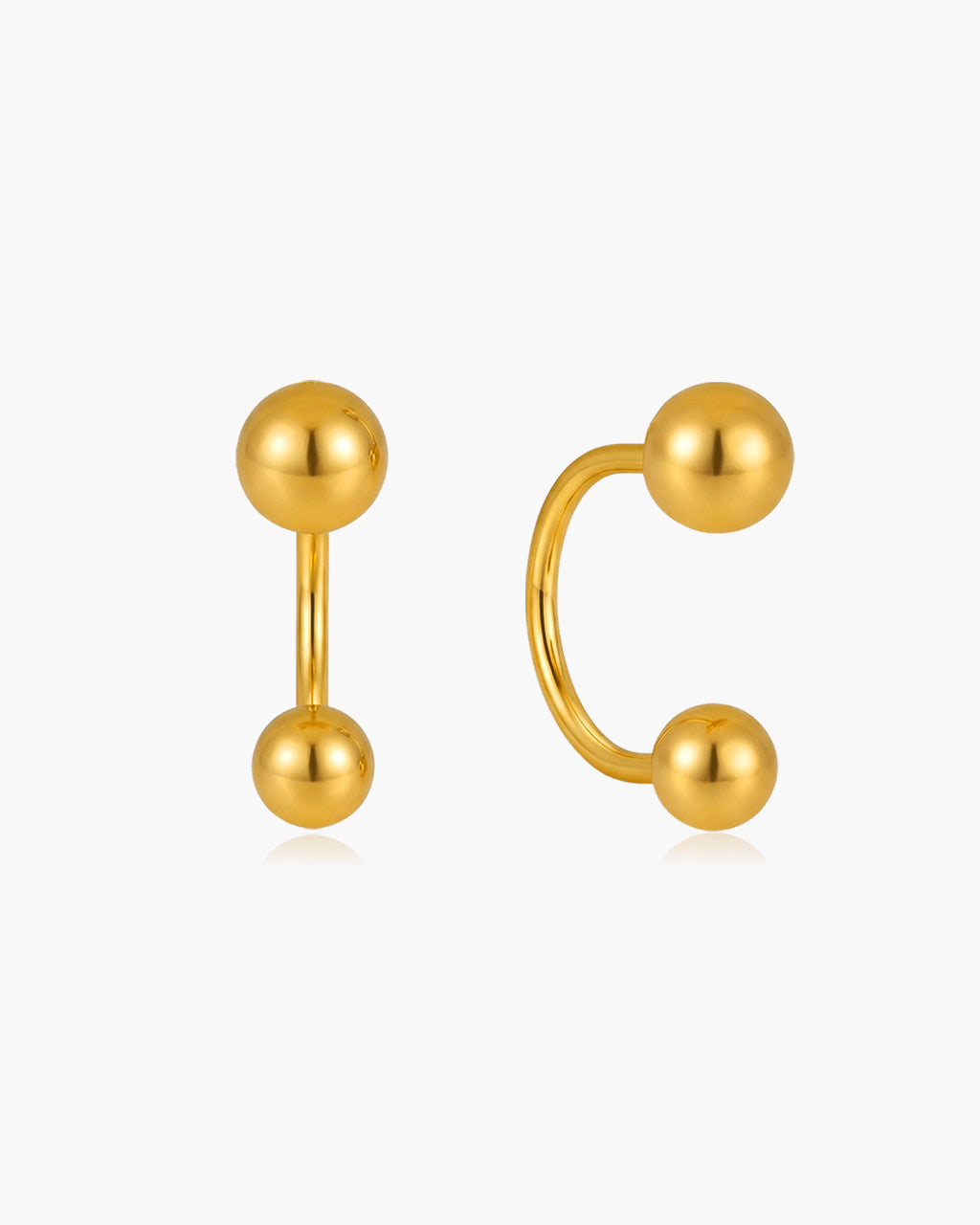 Iconic Charm U Hoop Ear Jacket Waterproof Gold Earrings