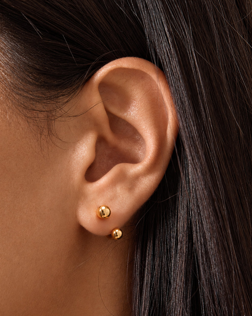 Iconic Charm U Hoop Ear Jacket Waterproof Gold Earrings
