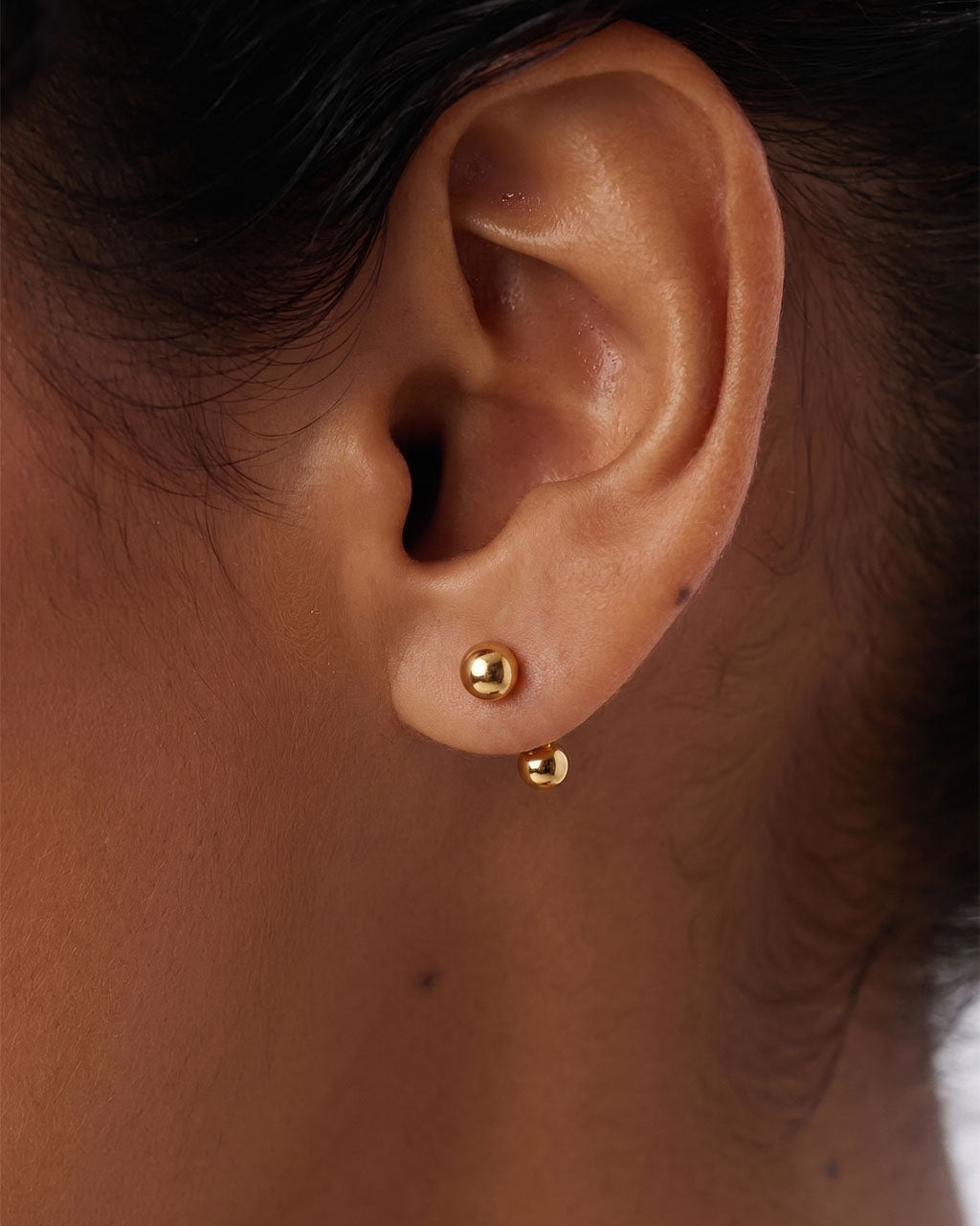 Iconic Charm U Hoop Ear Jacket Waterproof Gold Earrings