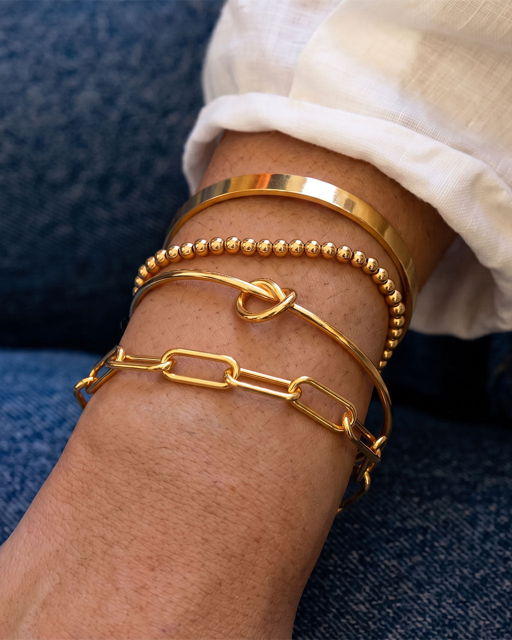 Iconic Gold Love Quartet Waterproof Bracelet Bundle