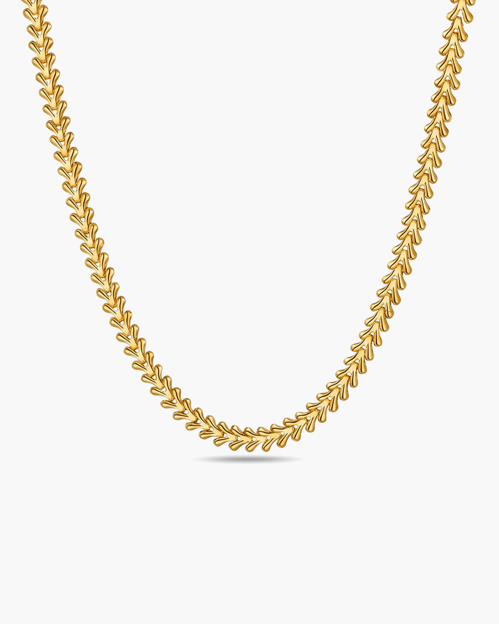 Laurel Leaf Chain Choker Waterproof Gold Necklace