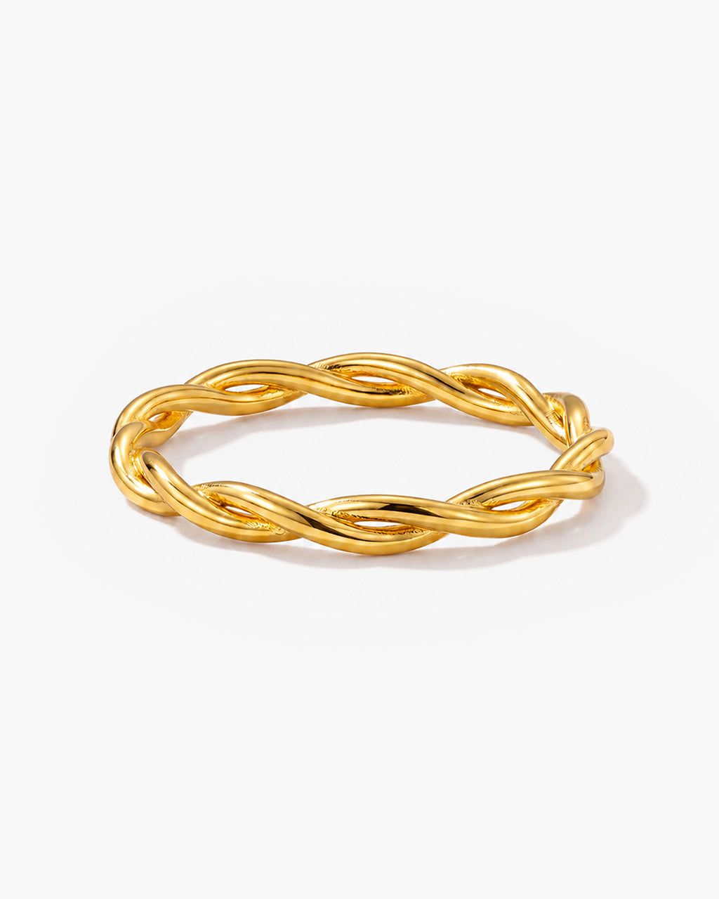 Lucky Twisted Rope Infinity Band Waterproof Gold Ring