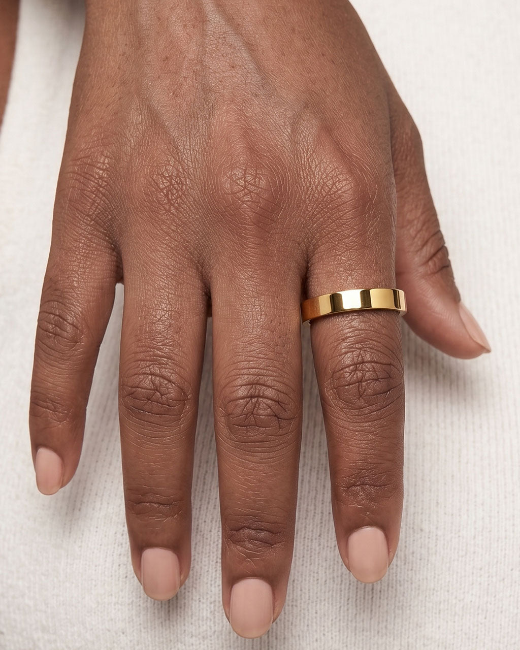 Luxury Hidden Pavé Eternity Edge Waterproof Gold Ring