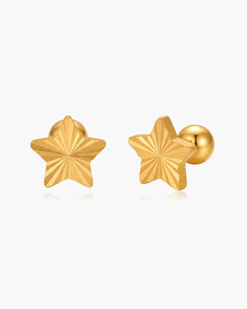 Mini Icon Charm Piercing Stud Waterproof Gold Earrings
