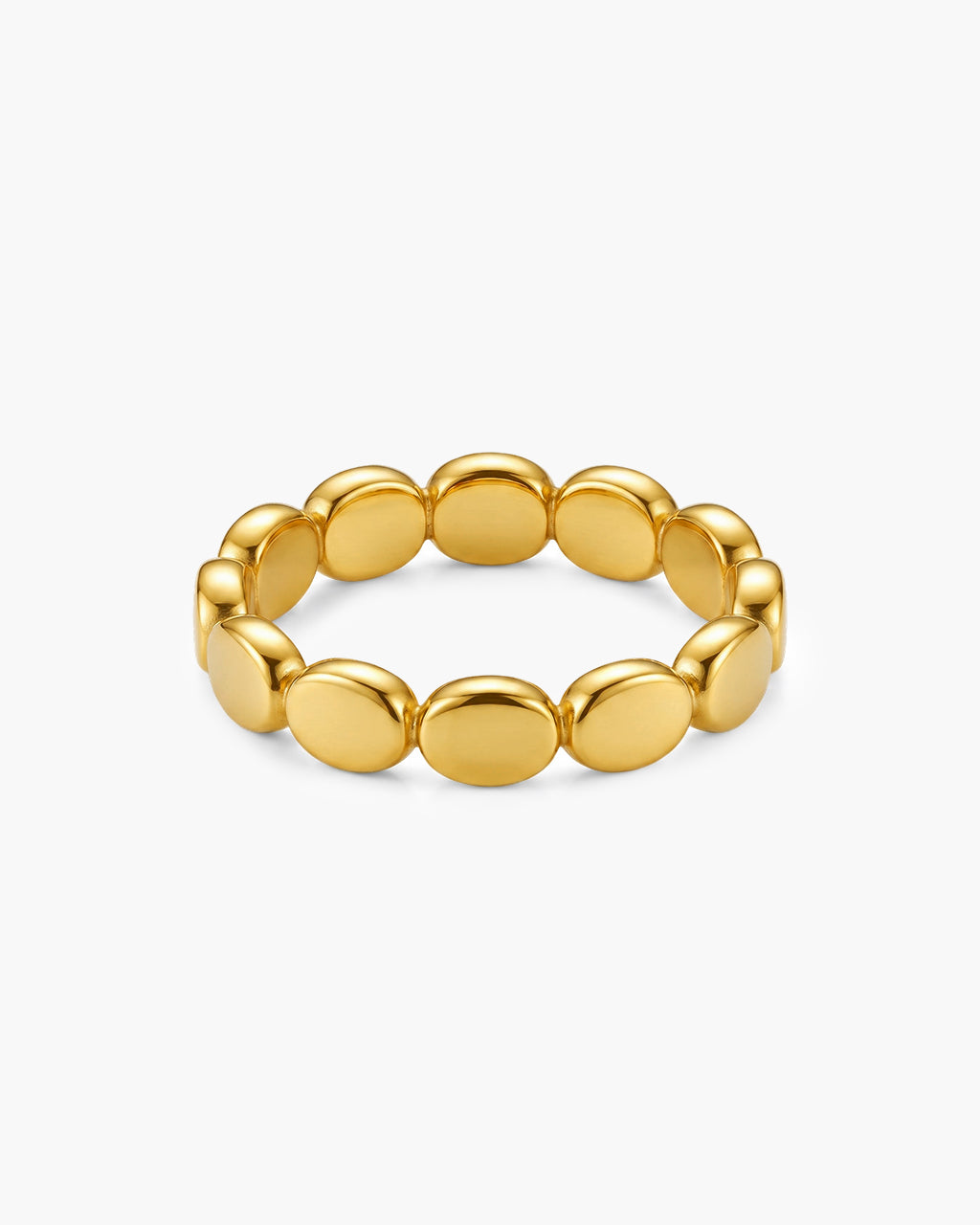 Minimalist Multi Disc Circle Band Waterproof Gold Ring