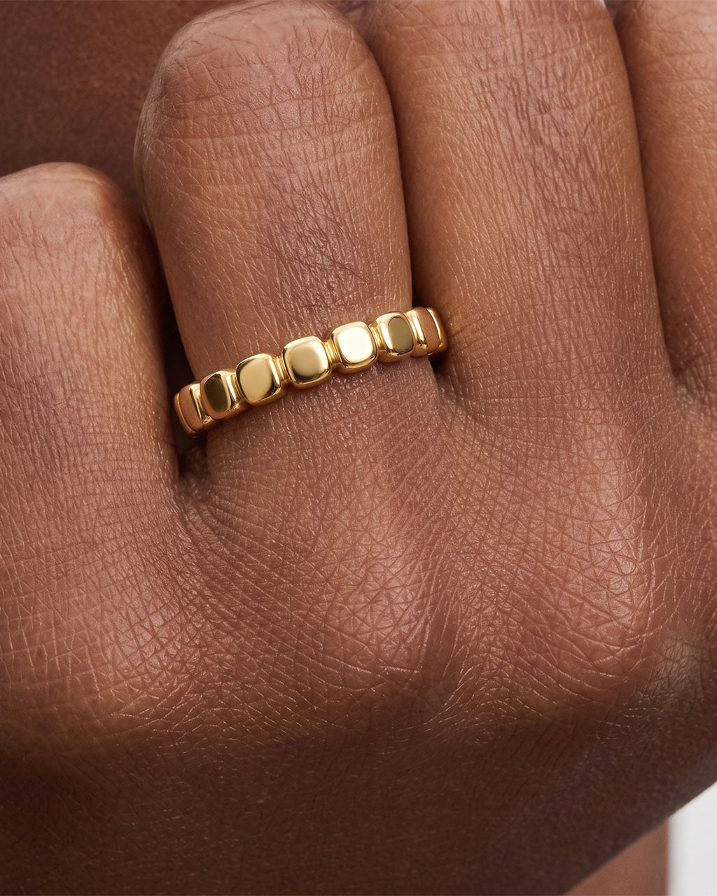 Minimalist Multi Disc Circle Band Waterproof Gold Ring