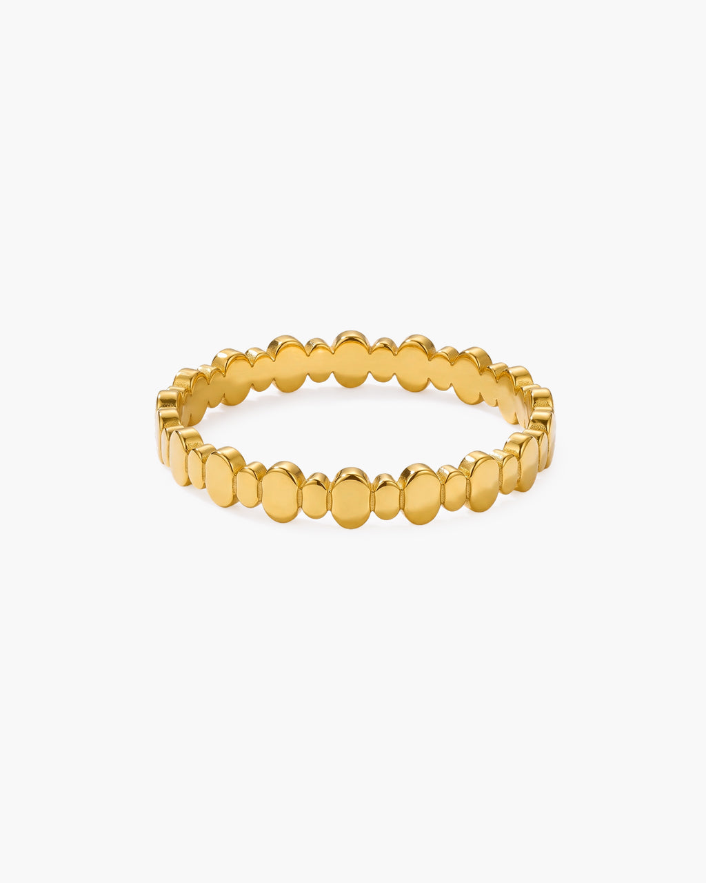 Minimalist Oval Link Eternity Waterproof Gold Ring