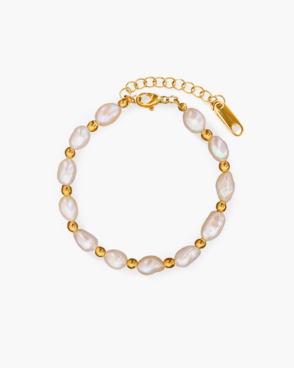 Ocean Freshwater Pearl Beaded Waterproof Gold Bracelet