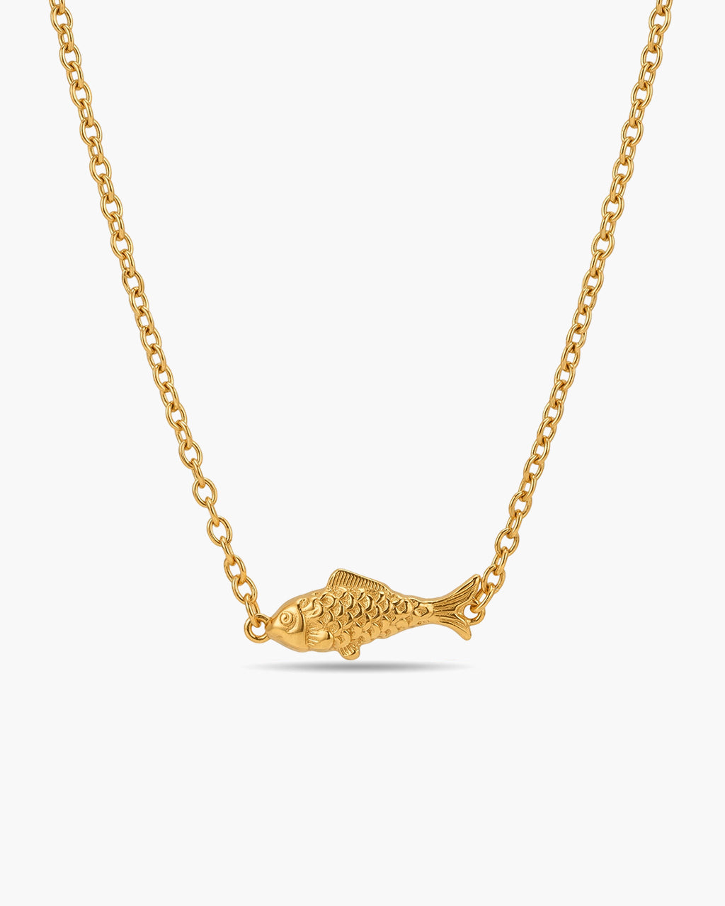 Ocean Goldfish Pendant Waterproof Gold Necklace