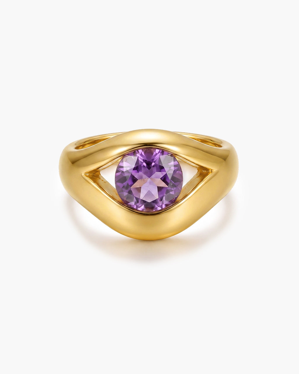 Organic Simulated Diamond Band Waterproof Gold Ring