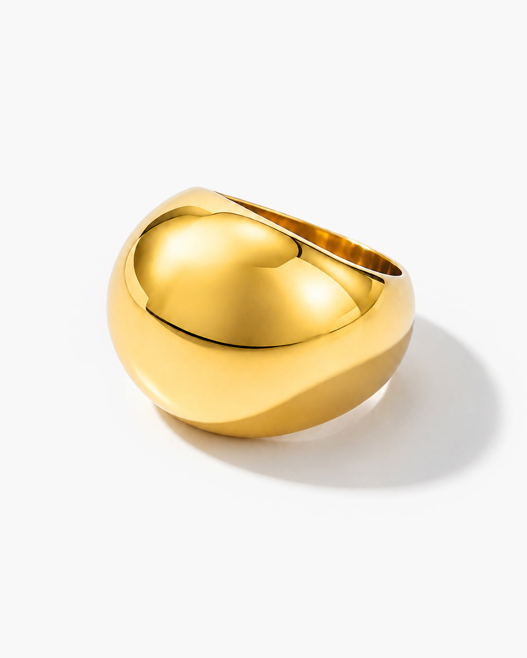 Polished Chunky Dome Gold Waterproof Statement Ring