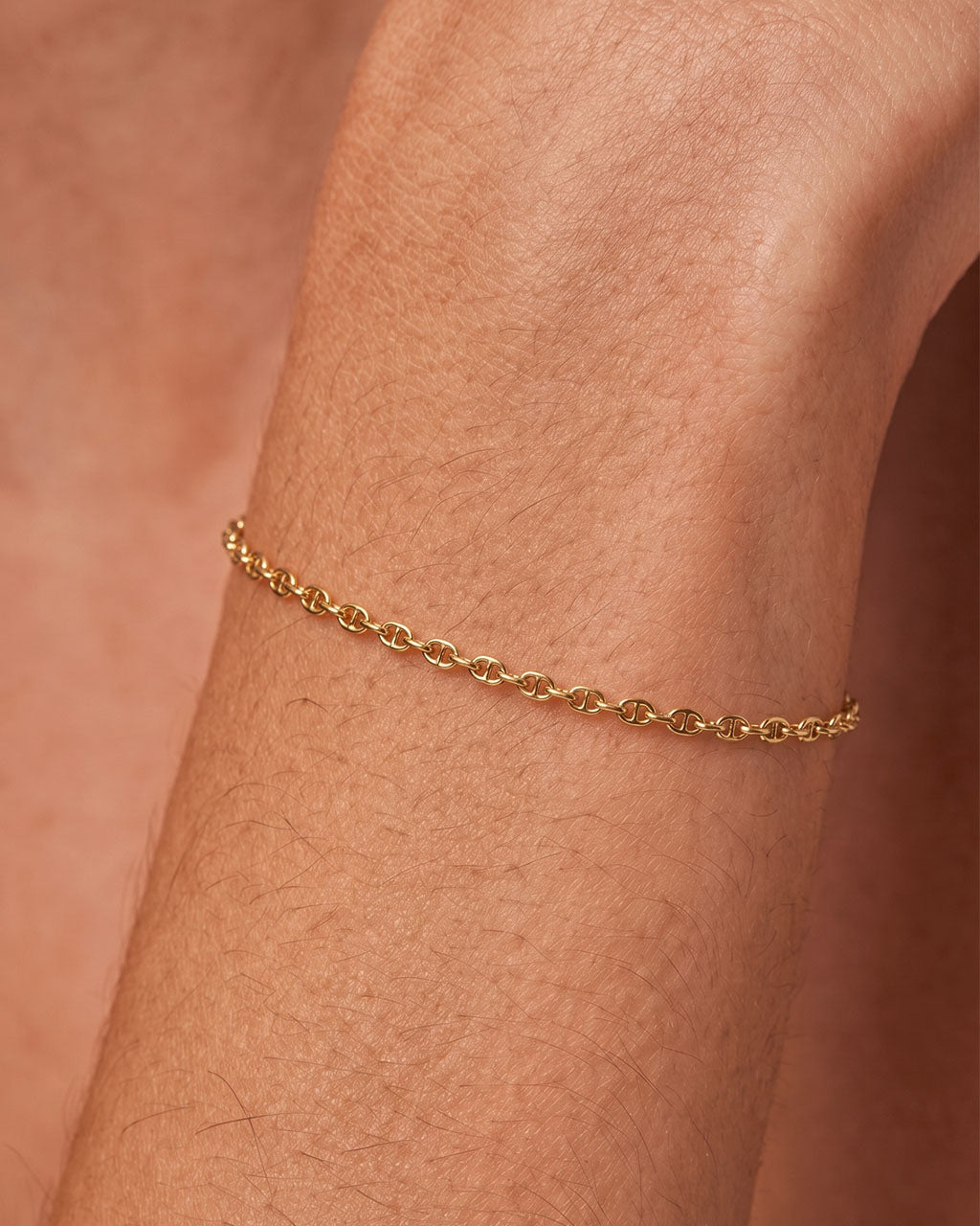 Stacking Dainty Mariner Chain Waterproof Gold Bracelet
