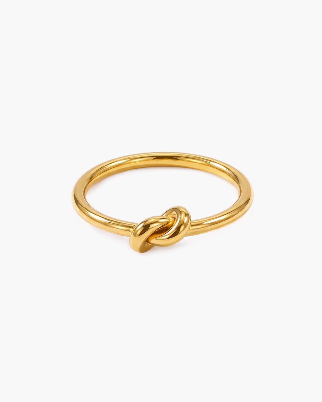 Stacking Minimalist Knot Band Waterproof Gold Ring