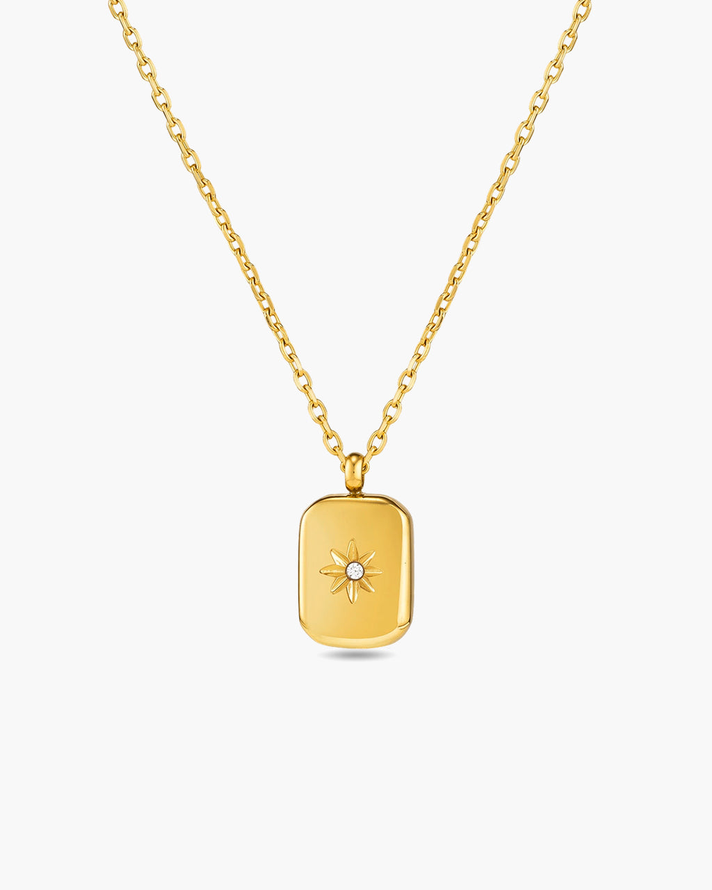 Starburst Talisman Charm Waterproof Gold Necklace