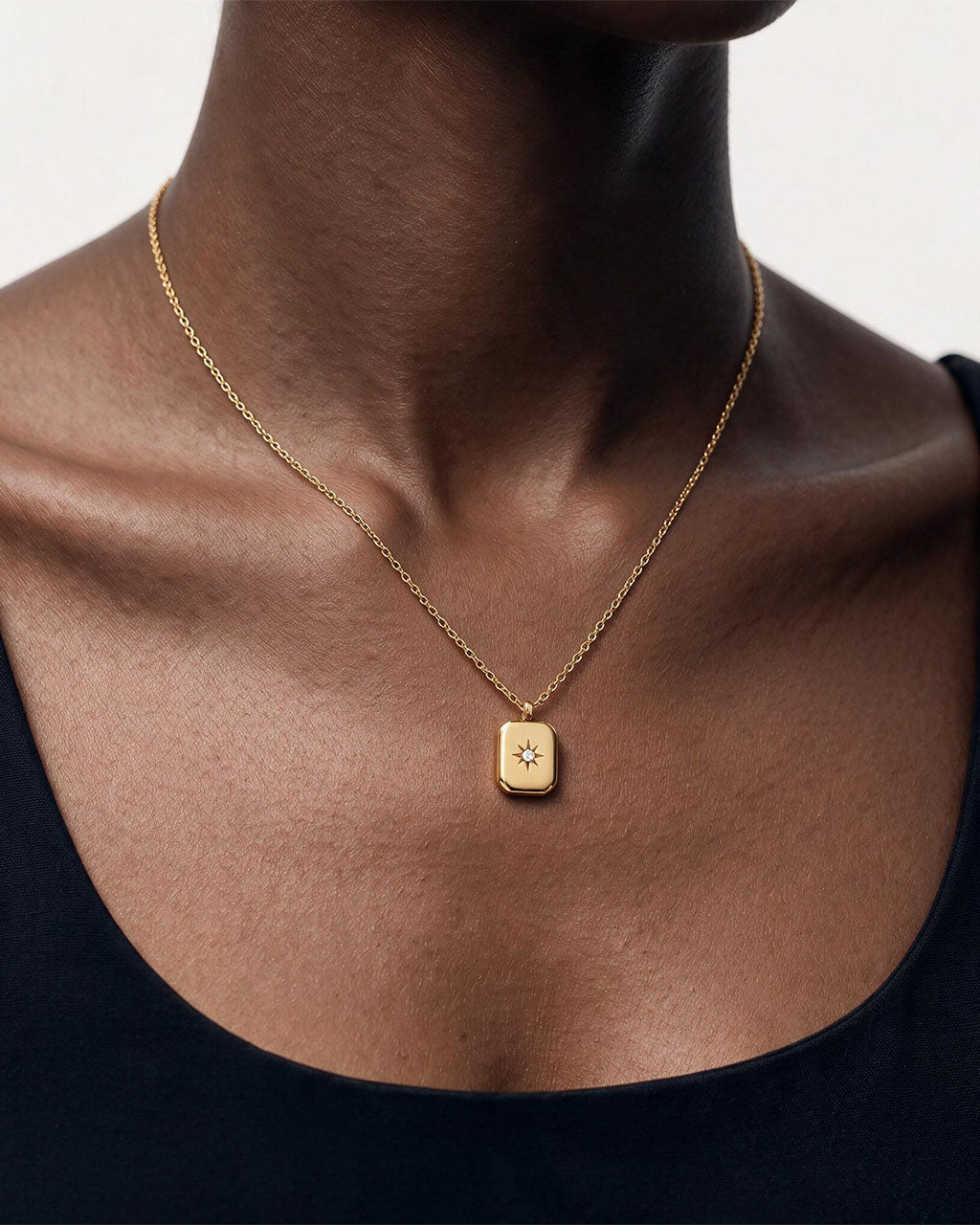 Starburst Talisman Charm Waterproof Gold Necklace