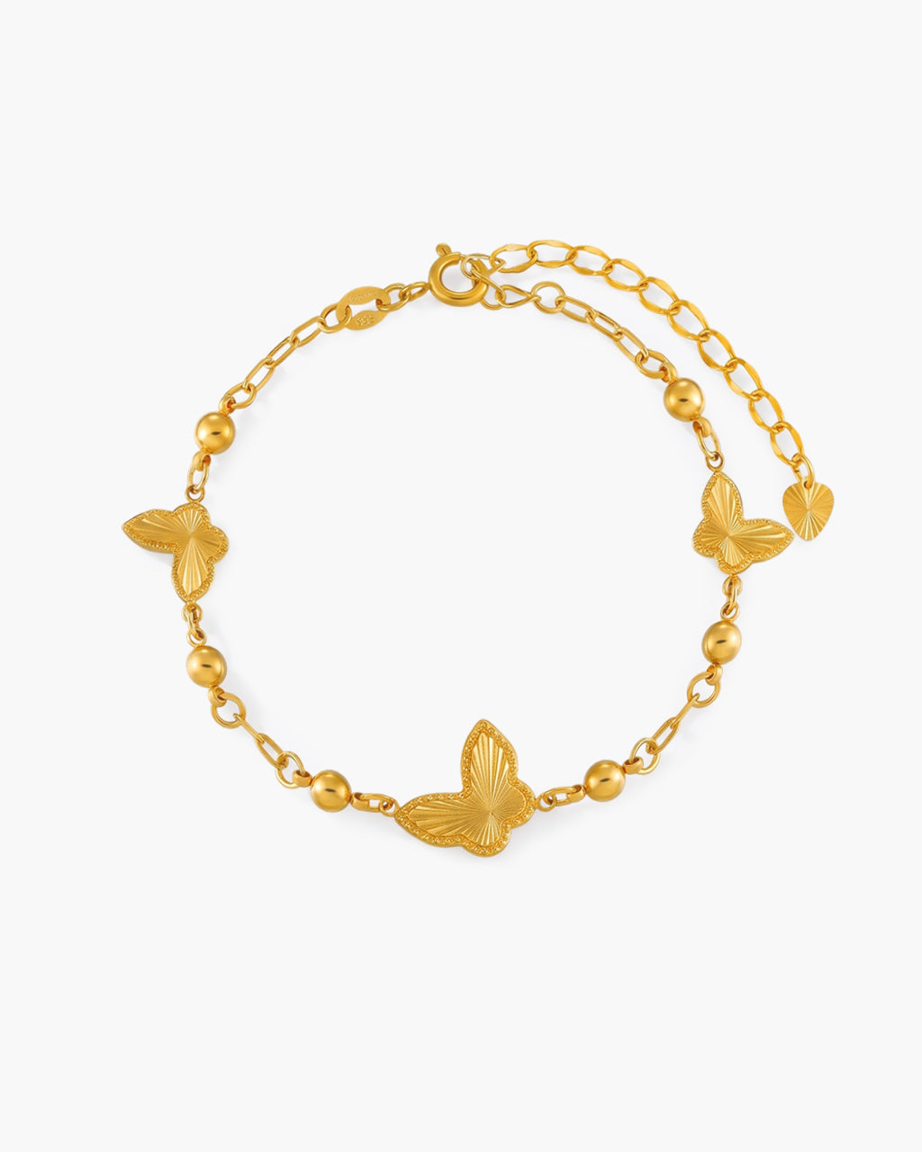 Sunray Butterfly Station Waterproof Gold Bracelet