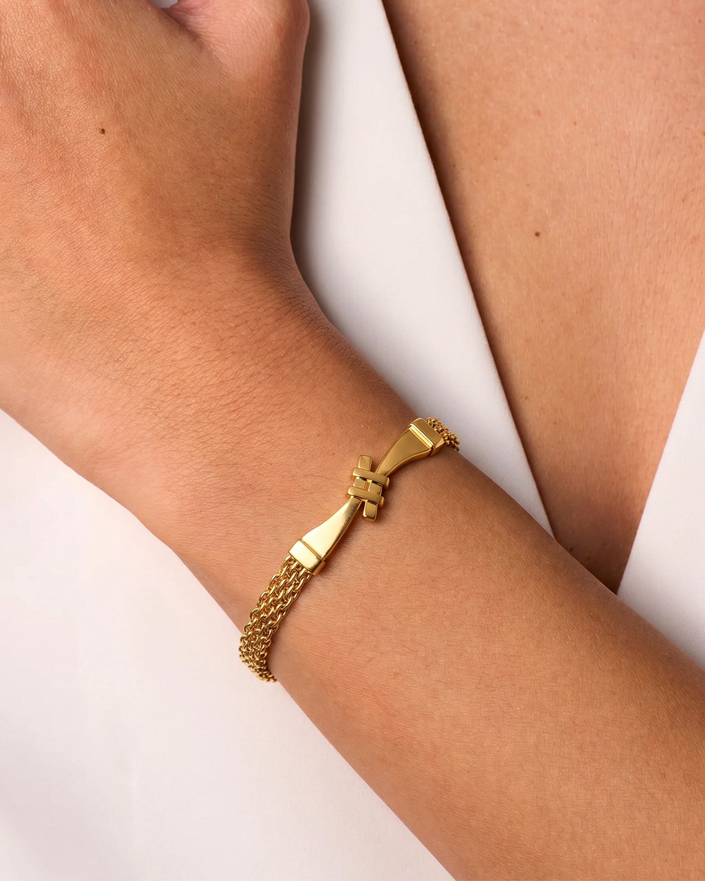 Vintage Knot Watch Chain Waterproof Gold Bracelet